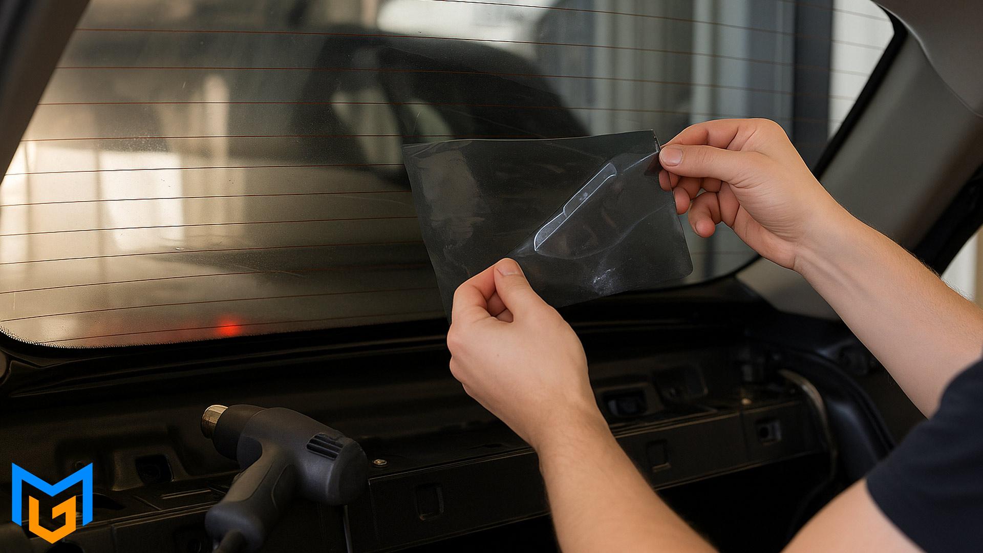 کندن برچسب دودی از شیشه عقب