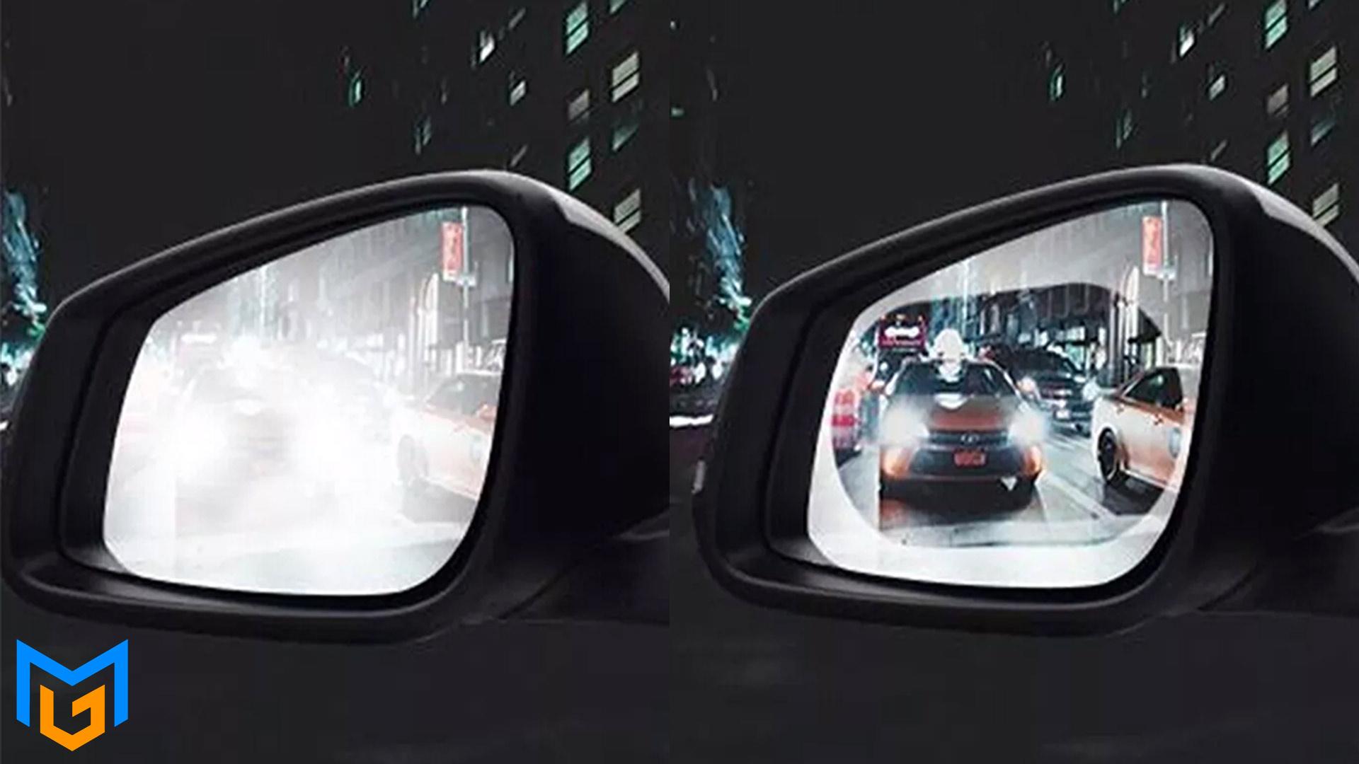 تفاوت آینه بغل با برچسب آبگریز و ضد بخار و بدون آن